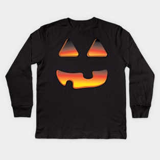 Spooky Pumpkin Kids Long Sleeve T-Shirt